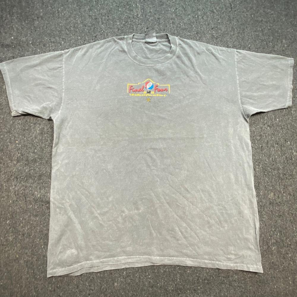 Authentic Pigment Final Four T Shirt 2X Mens Gray ABA 2008 San Antonio Graphic